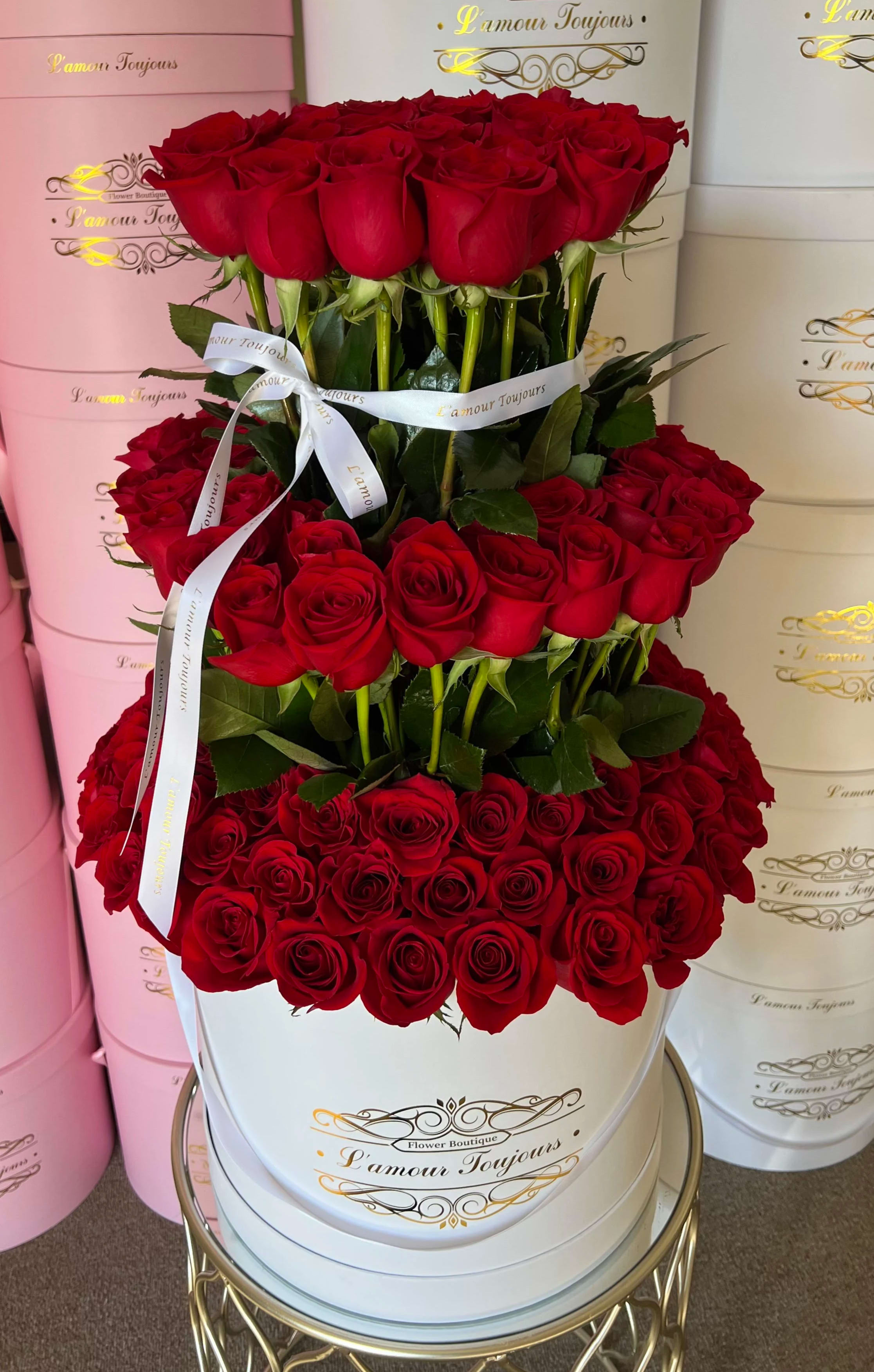 Signature Tower of Roses Signature Tower of Roses - 150 Premium Roses in our XL Signature Box