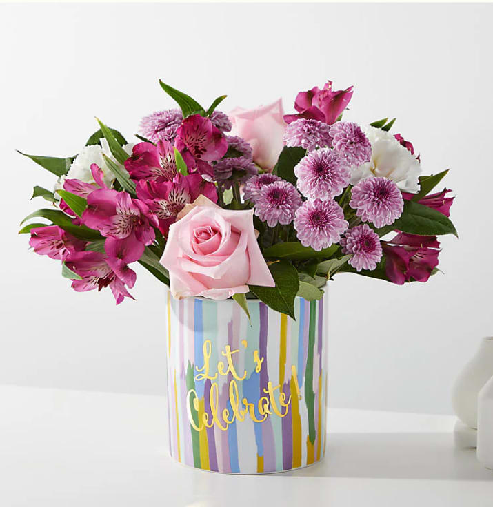 Party Starter Bouquet - Get the party started with this eye–catching bouquet, perfect for celebrating all of life's most joyful moments. FTD Desing.