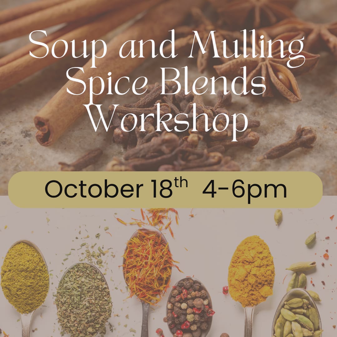 October 18th Herb Salt and Sugar Blends Workshop - Date: Saturday, October 18, 2025 Time: 4:00pm-6:00pm (perfect pre-dinner date) Location: The Reister’s Daughter (202 Main Street, Reisterstown)  Preserve the coziness of fall with your very own herb-infused pantry creations! In this hands-on workshop, you’ll create custom herb salt and sugar blends perfect for gifting, cooking, or adding a fresh twist to your teas and baked goods.  We’ll provide a seasonal “flavor bar” of dried and fresh herbs, zested citrus, edible florals, and infusion ideas. You’ll mix and match your ingredients, experiment with aromatic combinations, and leave with two finished blends and plenty of inspiration.  What’s included:  A DIY herb, floral and citrus blend station  Two reusable jars for your finished salts/sugars  Printed recipe ideas and pairing suggestions  Light, refreshing drinks and seasonal pastries handmade by The Reister’s Daughter  This workshop is ideal for home cooks, garden lovers, and anyone looking to preserve a little summer sunshine. No experience needed—just bring your curiosity and creativity!  The Deluxe pricing is for 2 couples or besties.    *Please let us know prior to ordering of any allergy concerns.