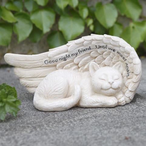 Pet Statue - Angel Cat 'Goodnight my friend' - Pet Statue - Angel Cat 'No longer by my side, but forever in my heart.' 11147 Approximately 8&quot;W x 4&quot;H