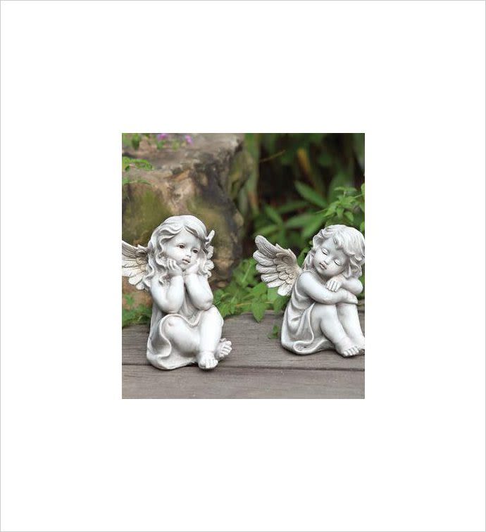 Angel Girl (Eyes open) - Angel girl with open eyes - resin
