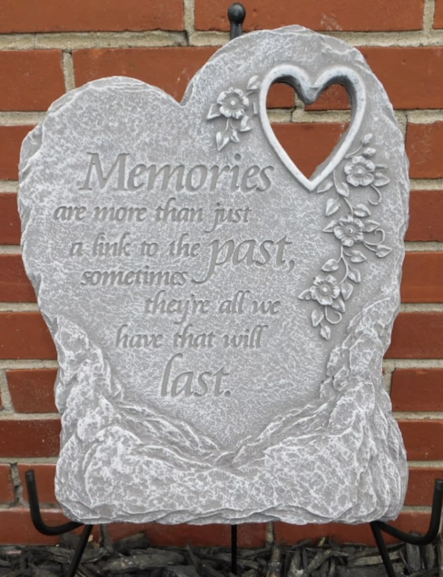Memories - Hole in Heart - with stand - 15&quot; tall