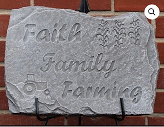 Faith, Family, Farming Faith, Family, Farming - with stand - 14" long