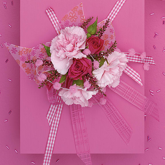The SweetHeart Corsage The SweetHeart Corsage - Pink mini carnations and hot pink roses