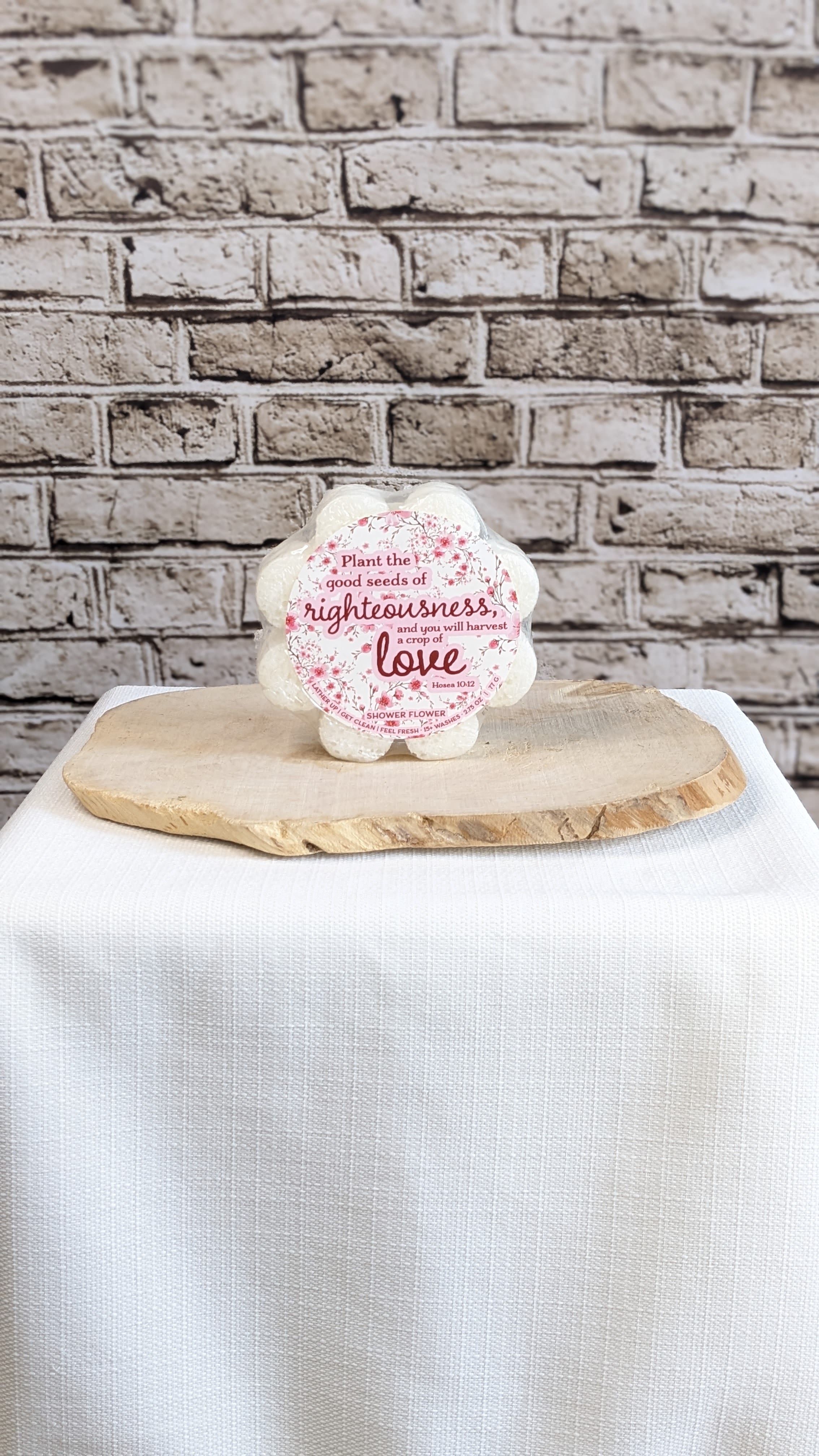 Caren Shower Sponge &quot;Love&quot;  - Body Wash Infused - Our sponges are infused with our luxurious body cleanser enriched with Aloe Vera, olive oil, lemon grass, sea kelp extracts, and an abundance of creamy that ensures the ultimate in pampering. Transform an ordinary shower or bath with this all-in-one skin cleanser and body buffer that cleans and exfoliates simultaneously. Perfect travel companion.