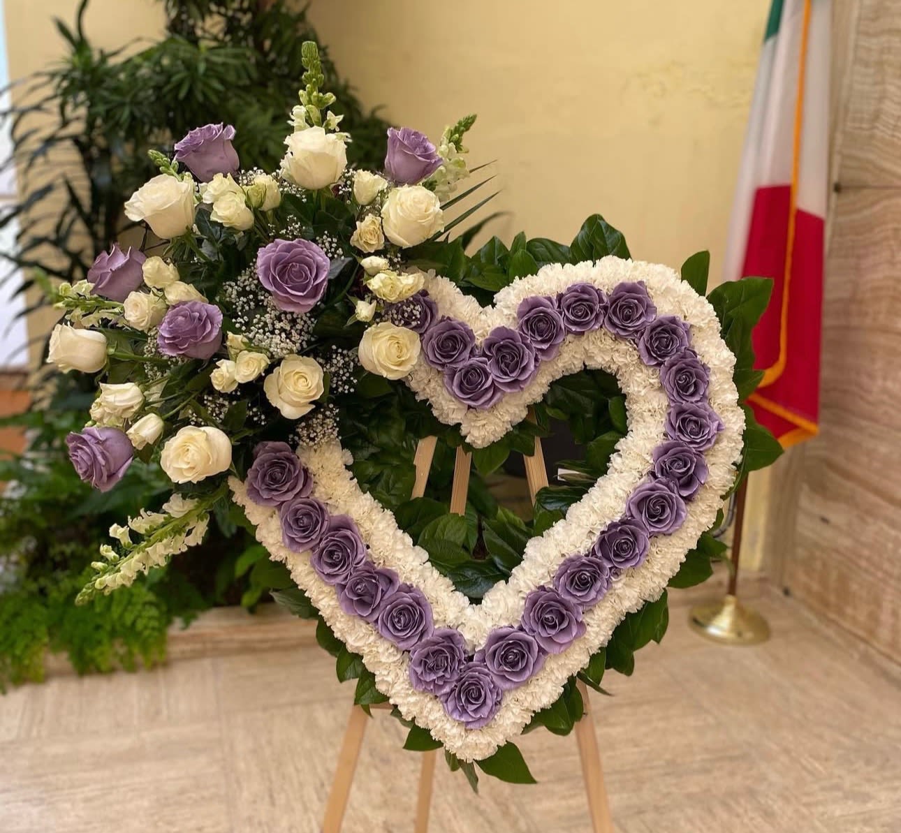 Open Heart Purple Roses  - Beautiful tribute, purple rose open heart.