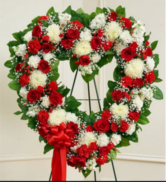 OPEN HEART RED WHITE OPEN HEART RED WHITE - A FINE FAREWELL IN RED AND WHITE TO THAT SPECIAL SOMEONE