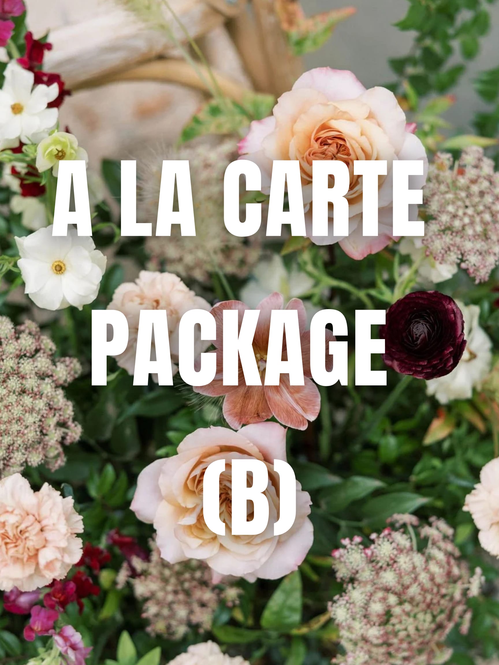 Personals and Tablescape - Package (B) - (B) package includes the following:   Small- bridal bouquet / 5 boutonniere / 5 corsage / 60 budvases   Medium- bridal bouquet / 5 boutonniere / 5 corsage / 30 mason or glass jar   Large- bridal bouquet / 5 boutonniere / 5 bridesmaid bouquet / 20 centerpieces   +pick up available  +delivery available distance based pricing  +setup available with $100   ** Please let us know a week in advance for your order.  ** Please let us know if you’d like to add something different or mix and match.  ** Please email us your color palette and  number of personals if you have more or less than 5.  ** Otherwise, please purchase online. **Feel free to call or email us if you have any questions! 
