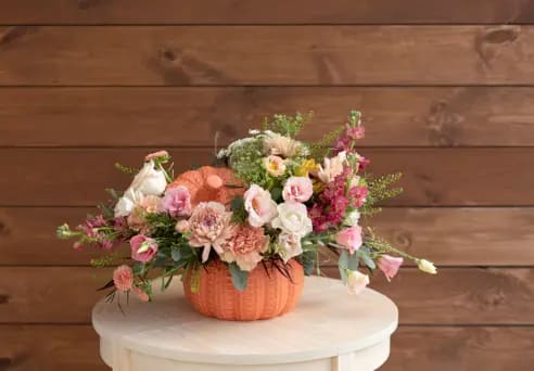 Autumn Desert Vibes by Town and Country Floral Autumn Desert Vibes by Town and Country Floral - Let Granbury’s #1 florist send the perfect Autumn Desert Vibes floral. Ceramic Knit print Pumpkin filled with a seasonal asst of Desert Sand, mauve, blush and cream! Floral selection will vary with availability! Get yours ordered for the holiday. Supplies are limited!