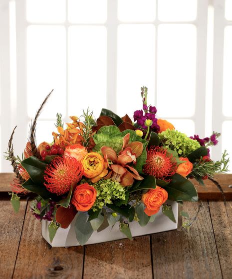Autumn Bonfire by Town and Country Floral - Granbury's #1 Florist Autumn Bonfire by Town and Country Floral - Granbury's #1 Florist - Autmn Bonfire - All the fun florals of fall in this gorgeous centerpiece by Granbury's #1 Florist Town and Country Floral