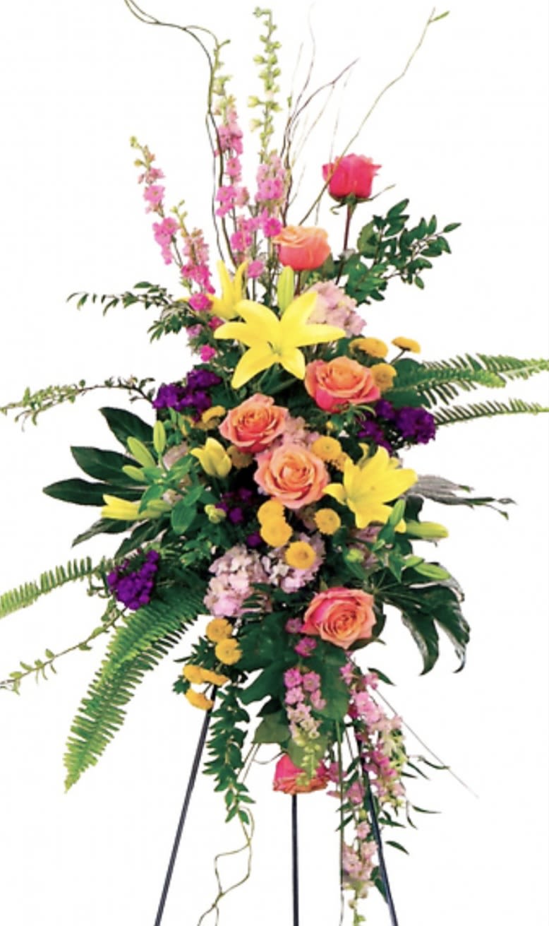 Classic Tribute - Bright colorful easel, Perfect for any funeral or celebration of life.