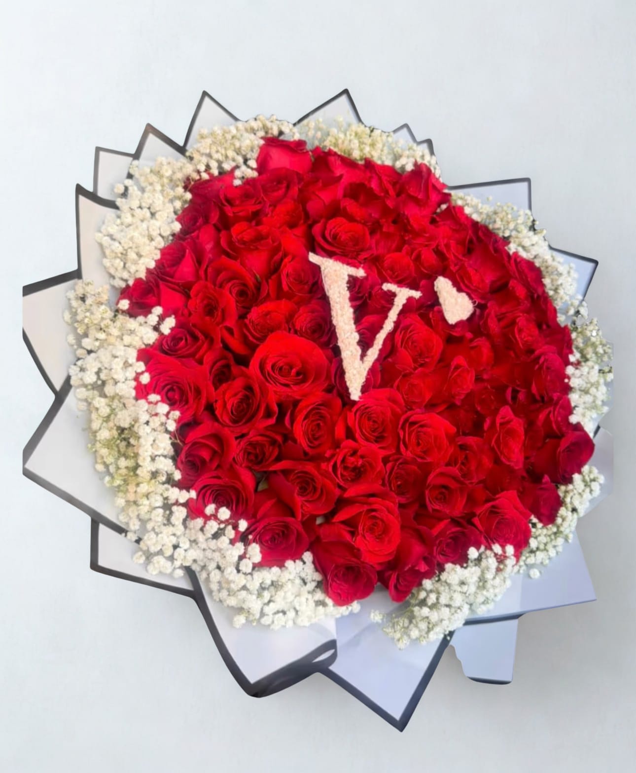 Initial Bouquet by D'Lily's Flowers Initial Bouquet by D'Lily's Flowers - A grand gesture with beautiful roses and a special initial! DISCLAIMER: Must preorder at least 2-3 days in advance.