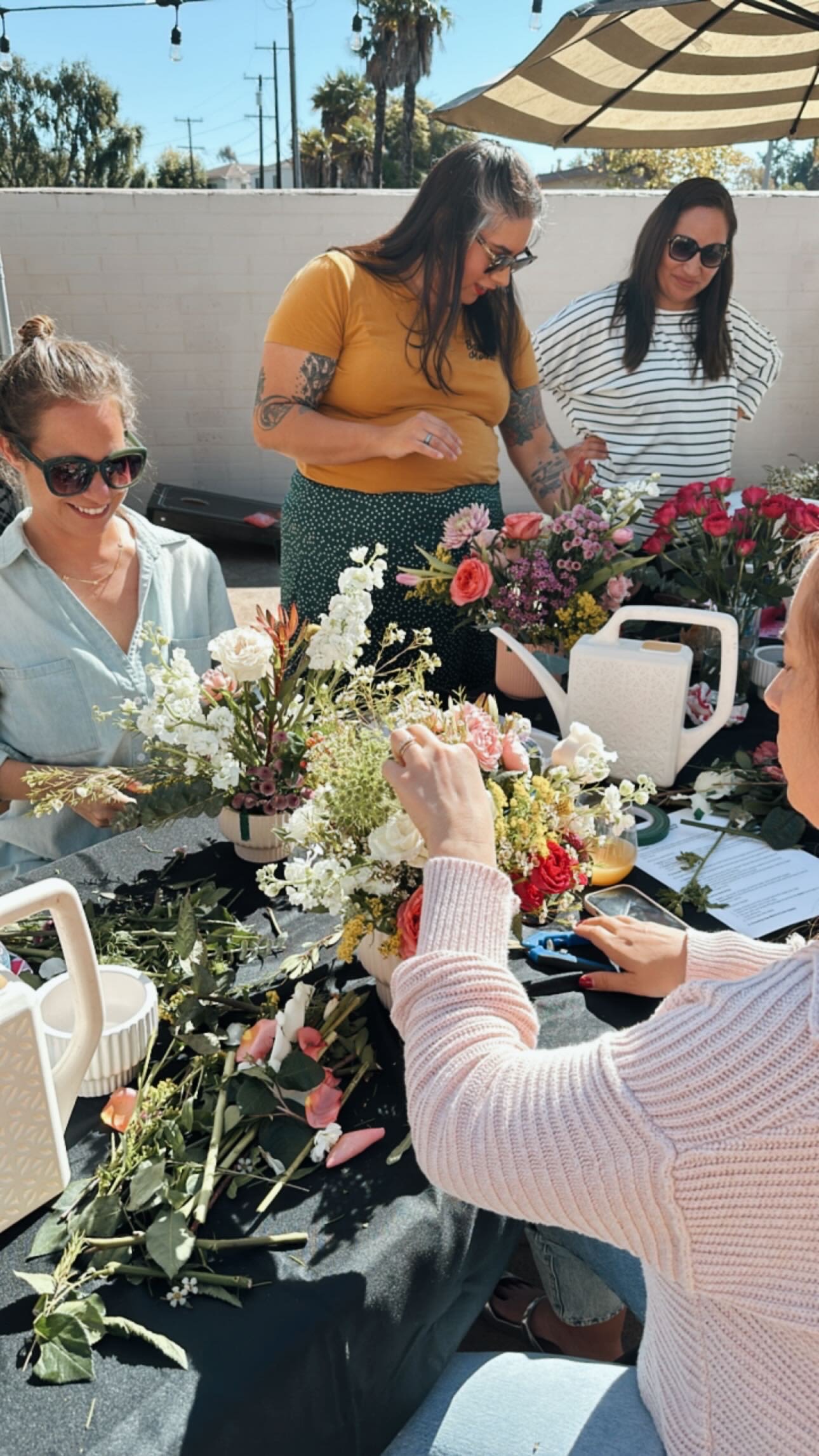 Flowering with Purpose: Private Floral Workshops - Flowering with Purpose: Private Floral Workshops  Host a meaningful and creative event with a private floral workshop at Deliberately Adopted Floral &amp; Design. Whether on our serene outdoor patio, in our spacious indoor warehouse, or in our cozy in-studio space, our expert florists will guide your group in crafting stunning floral designs. From Flower Arranging to Flower Crowns and Holiday Wreaths, every workshop inspires joy and connection. No experience needed—just bring your creativity!  Perfect for Any Occasion Celebrate and connect with workshops for: 	•	Holiday Parties 	•	Corporate Team Building 	•	Bridal Showers 	•	Baby Showers 	•	Bachelorette Parties 	•	Birthdays/Private Events  Customized Experiences Tailor your event with workshops or floral DIY stations designed to match your colors, logo, or theme.  Workshop &amp; DIY Station Ideas 	•	Flower Arranging 101 	•	Flower Crown Making 	•	Hand-Tied Flower Wraps 	•	Bud Vase Arrangement Bar 	•	Fresh or Dried Wreath Making  Pricing Details 	•	$1,000 minimum for workshops or stations 	•	Stations start at $55+ per person (adult) $35 youth (12 and under) and $45 senior ticket (65 and older) 	•	Exclusive Premium Workshops start at $95+ per person  Let’s Create Together Contact us at design@deliberatelyadopted.com to plan a workshop that reflects your purpose and vision. Celebrate with blooms that inspire and connect!