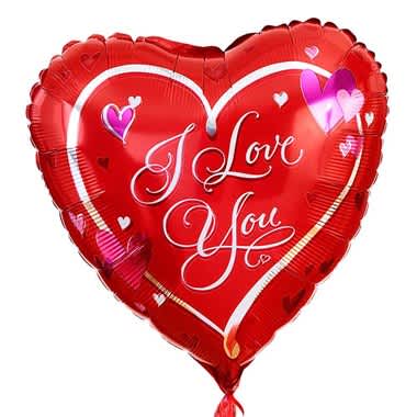 1 I Love You Mylar Balloon - 18&quot; I love you Mylar Balloon - Style will vary 