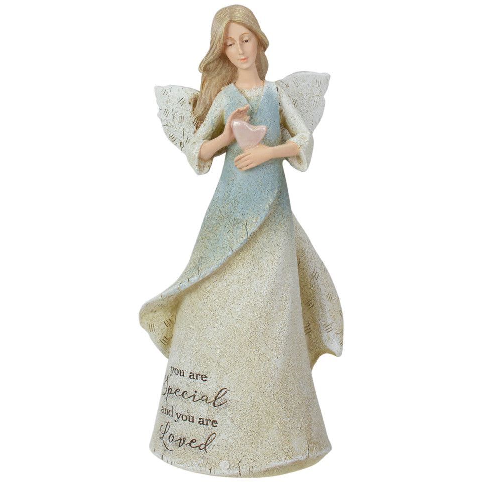 Heavenly Blessings Collection "You are Loved" Angel Figurine Heavenly Blessings Collection "You are Loved" Angel Figurine - roman - Heavenly Blessings Collection Lightly antiqued for a vintage look Dimensions: 8.5"H x 4"W x 3"D Material(s): resin/stone mix