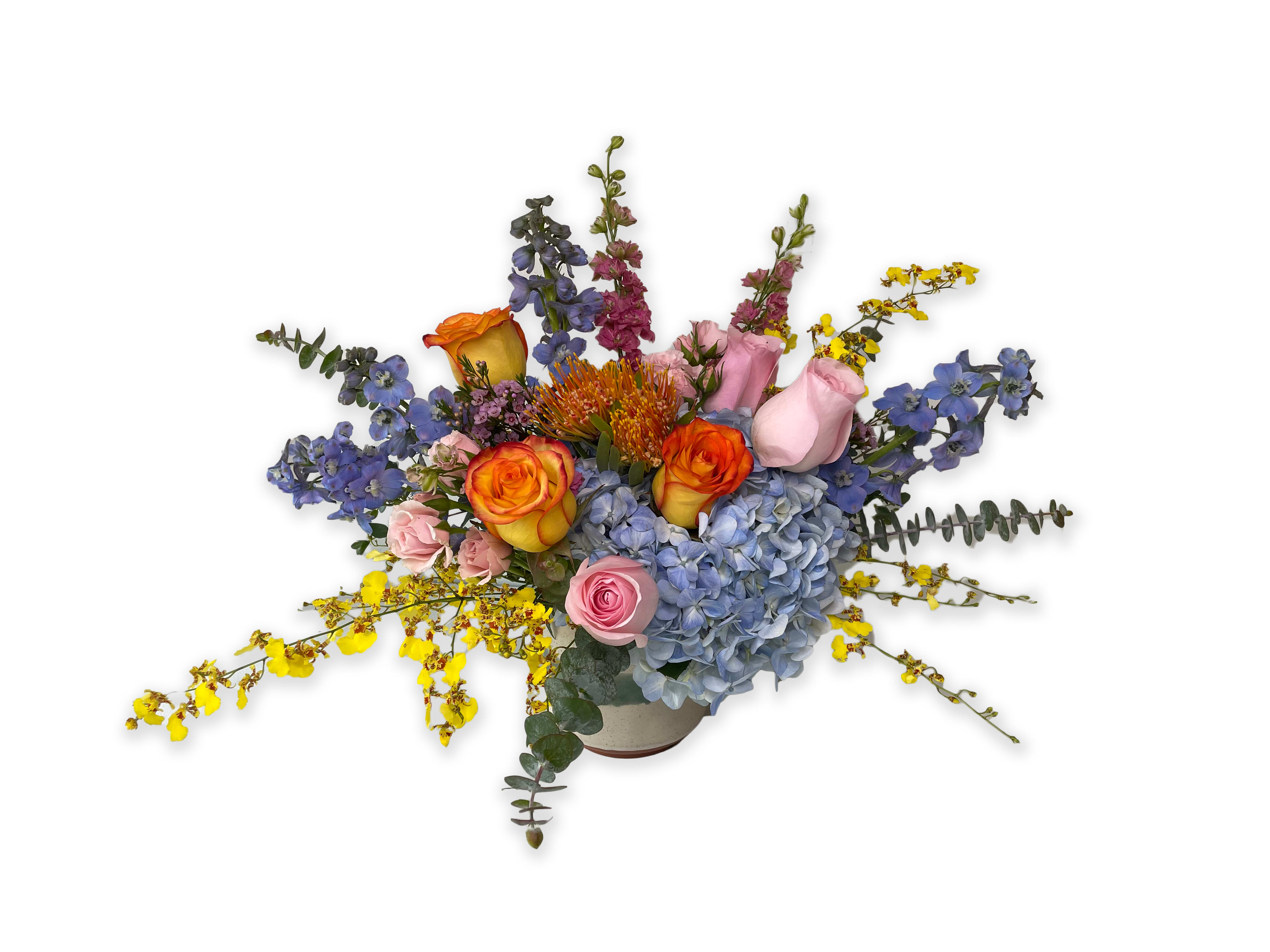 Smile and Shine Smile and Shine - You can't help but smile when you lay your eyes on this beauty! Pastel and bright florals mix elegantly in this springtime bouquet.