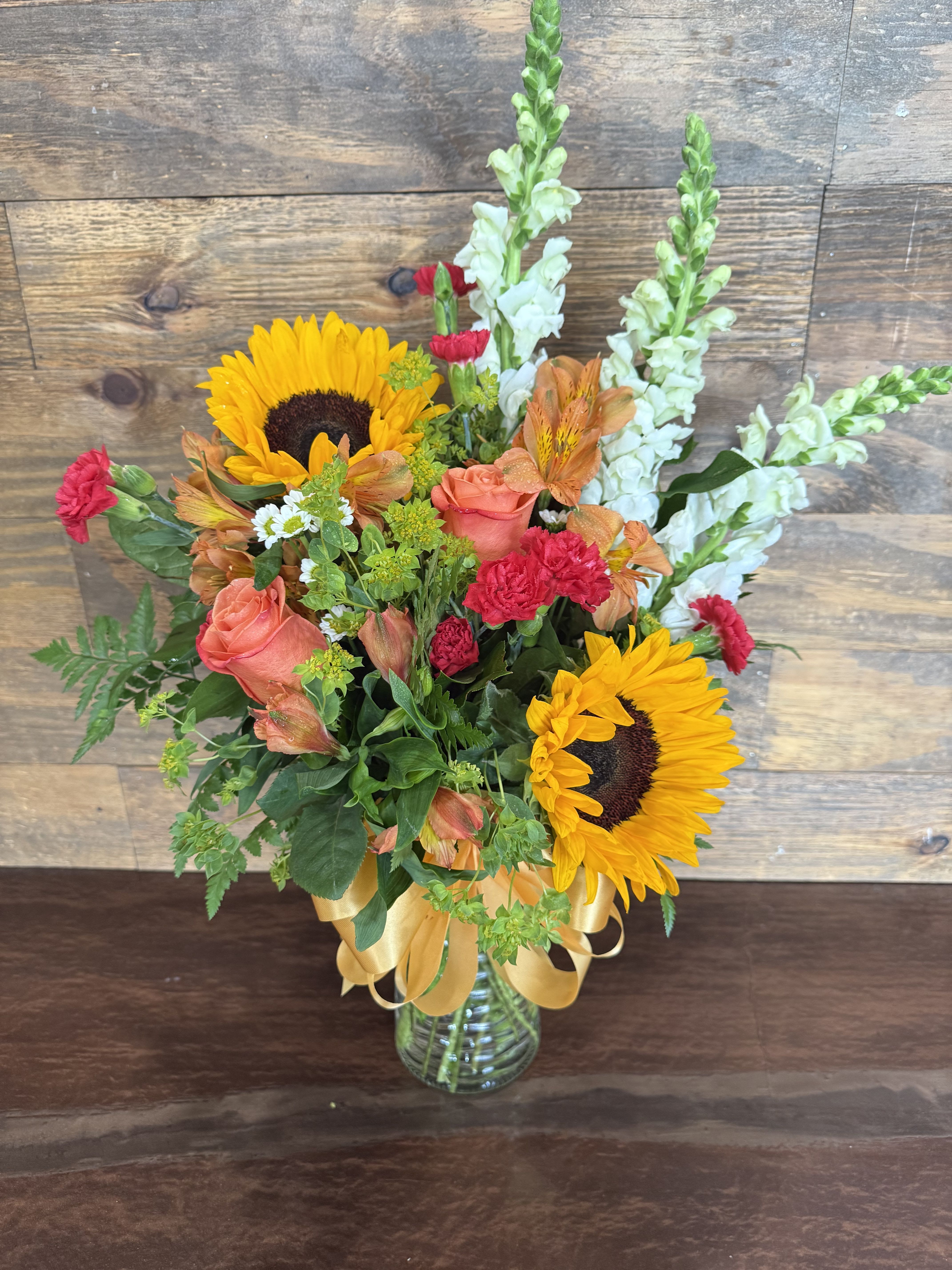 Fall Favorites  - Send some bright and cheery Fall flowers with this cute arrangement!