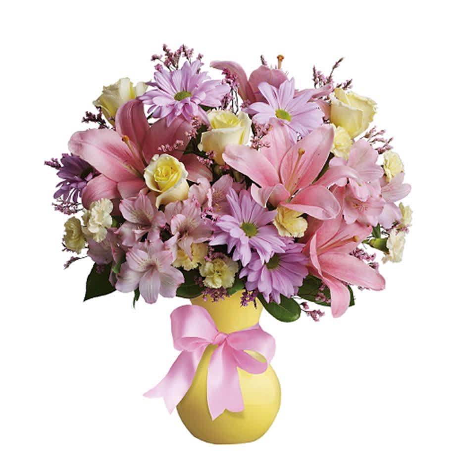 Sweetness Overload - A true message of sweetness for that special someone.  This array of summer florals is perfect for almost any occasion.