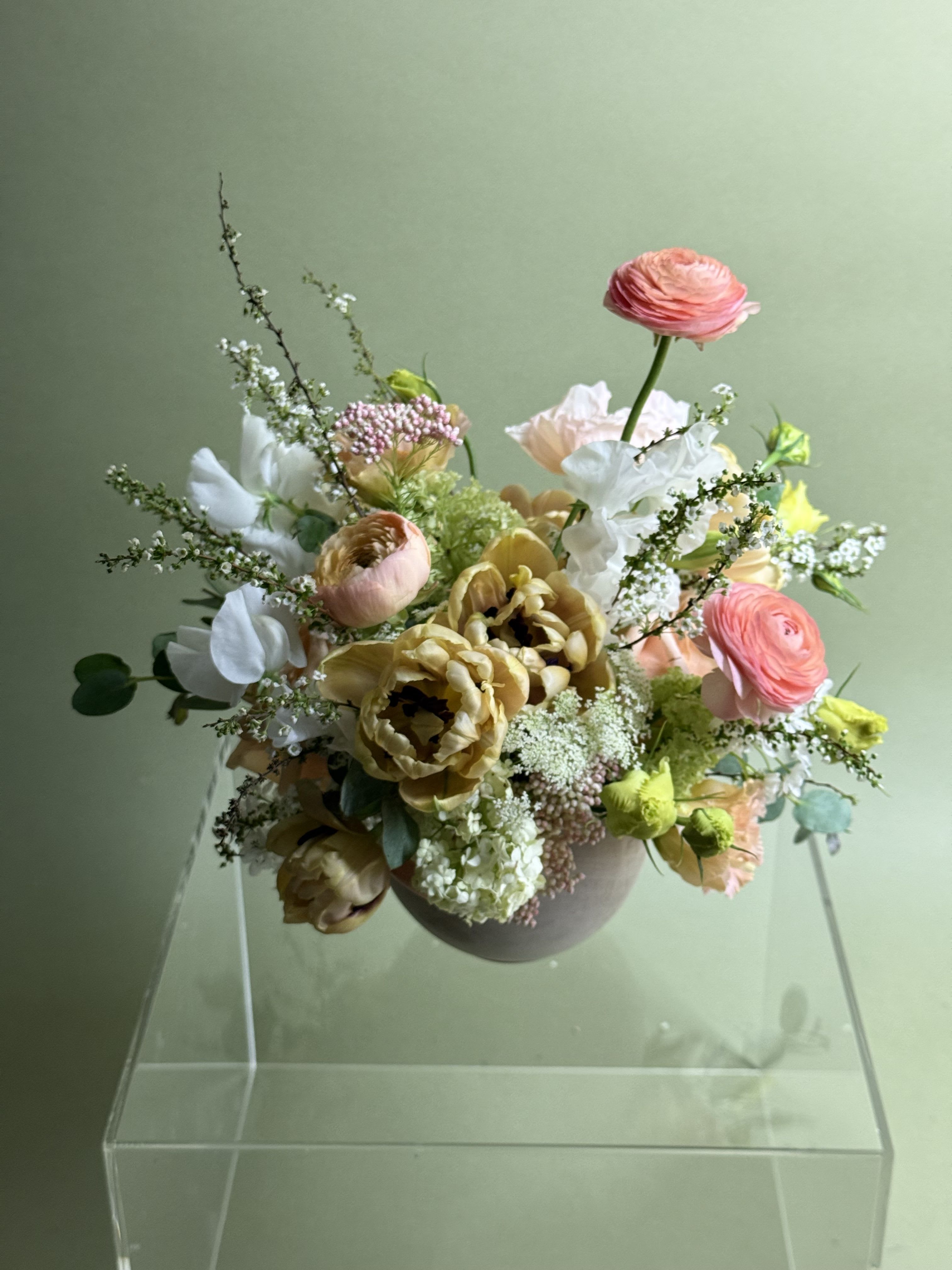 Designer's Choice Darling Arrangement - Designer's Choice by Barbara - Leave it to the artist.    With our Designer's Choice service, Barbara creates a unique floral arrangement using the season's freshest, most beautiful blooms. Guided by her signature style and creative vision, no two designs are ever the same - each is a surprise, crafted just for you. *Photos shown are examples only; your arrangement will be one of a kind. 
