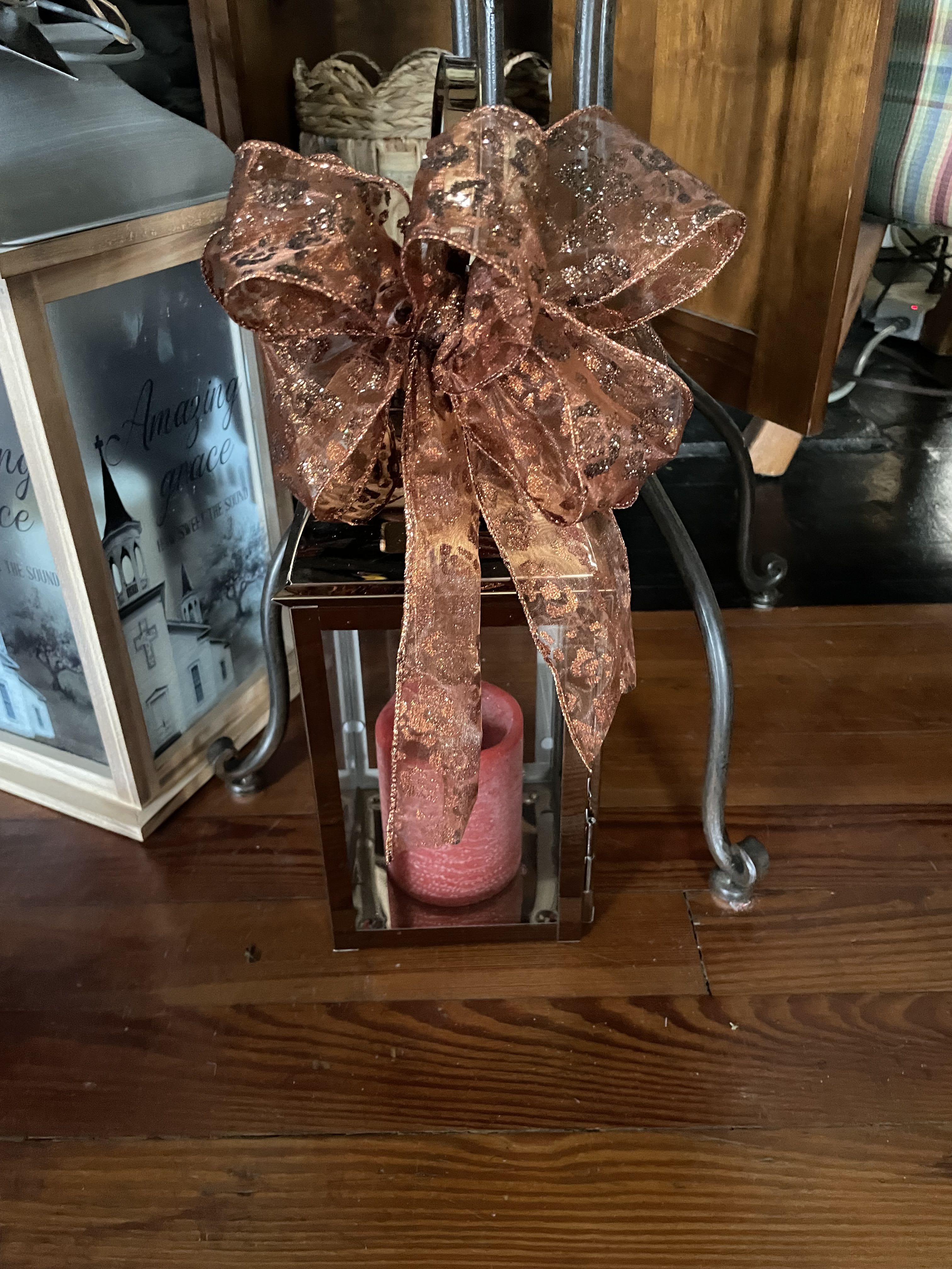 Metal Lantern Metal Lantern - Metal Lantern with a candle inside. Send as a sweet reminder of a loved one.