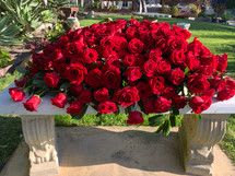  PODIUM STAGE FLOWERS - RED ROSES -  PODIUM STAGE FLOWERS - RED ROSES