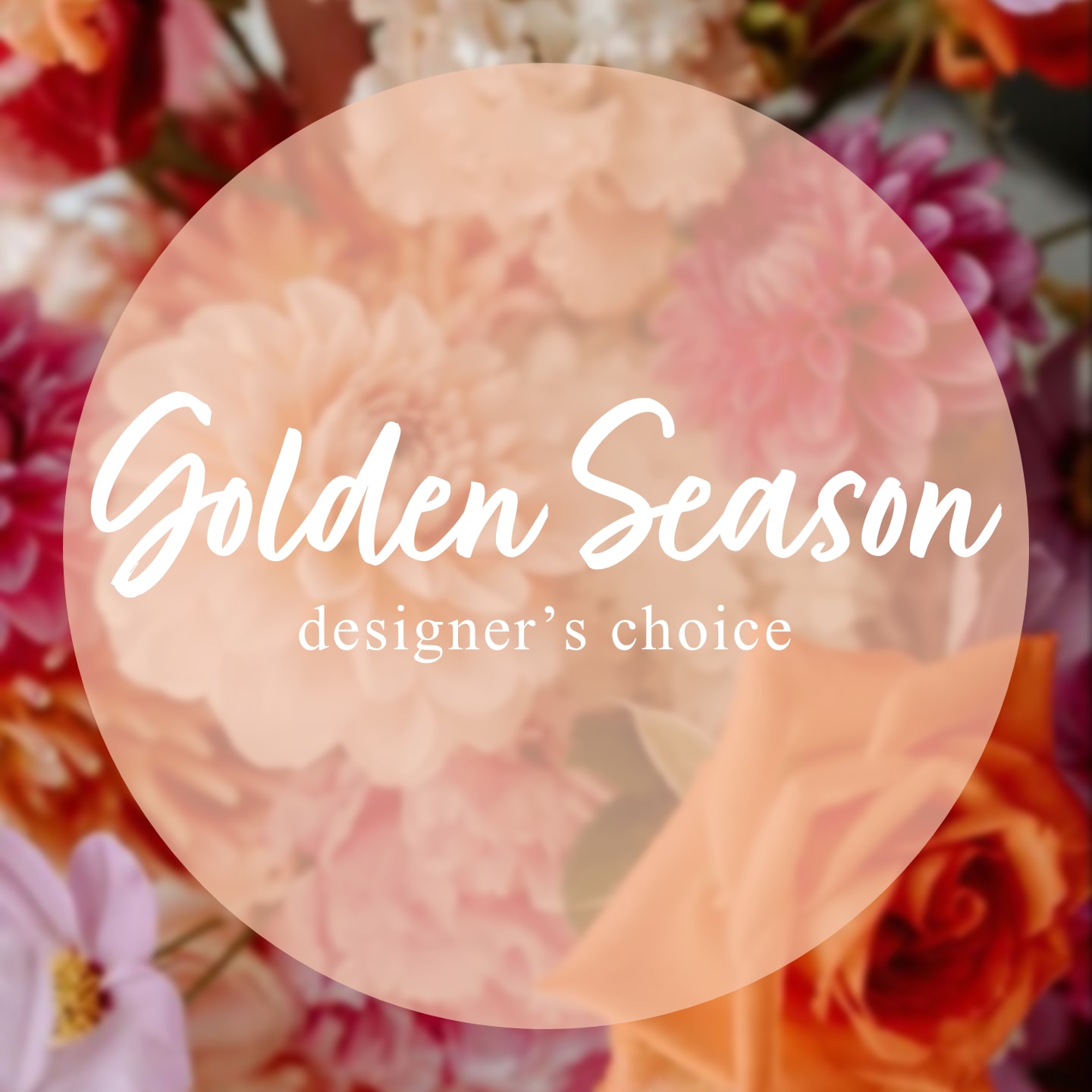 Golden Season Designer's Choice Golden Season Designer's Choice - Celebrate the beauty of autumn with our Golden Season Designer's Choice arrangement. Crafted by our skilled florist, this unique arrangement features a selection of the freshest seasonal blooms, handpicked for their vibrant colors and textures. Expect a stunning mix of golden yellows, deep reds, and earthy tones that embody the essence of fall. Each arrangement is a delightful surprise, perfect for any occasion or as a charming addition to your home. Let the Golden Season Designer's Choice bring warmth and joy to your space!