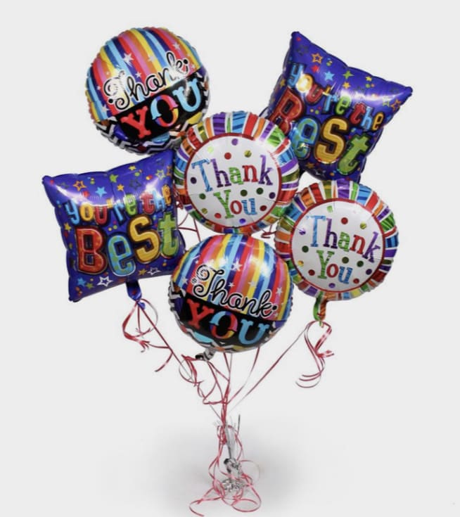 Happy Birthday Balloon Bouquet - Standard 6 Happy Birthday Balloon Bouquet. Deluxe 12 Happy Birthday Balloons bouquet. The picture is for reference, the colors may vary but the occasion is suitable for Happy Birthday.