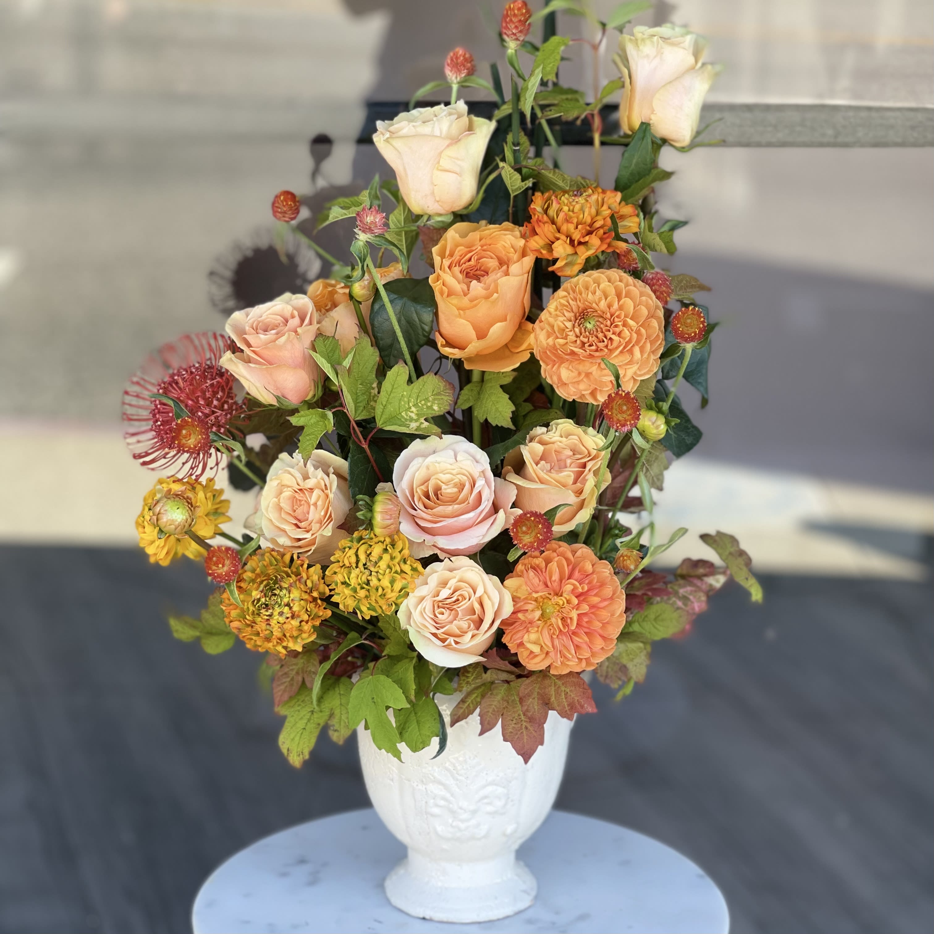 Fall Breeze  - Amazing fall colors in a vintage vase