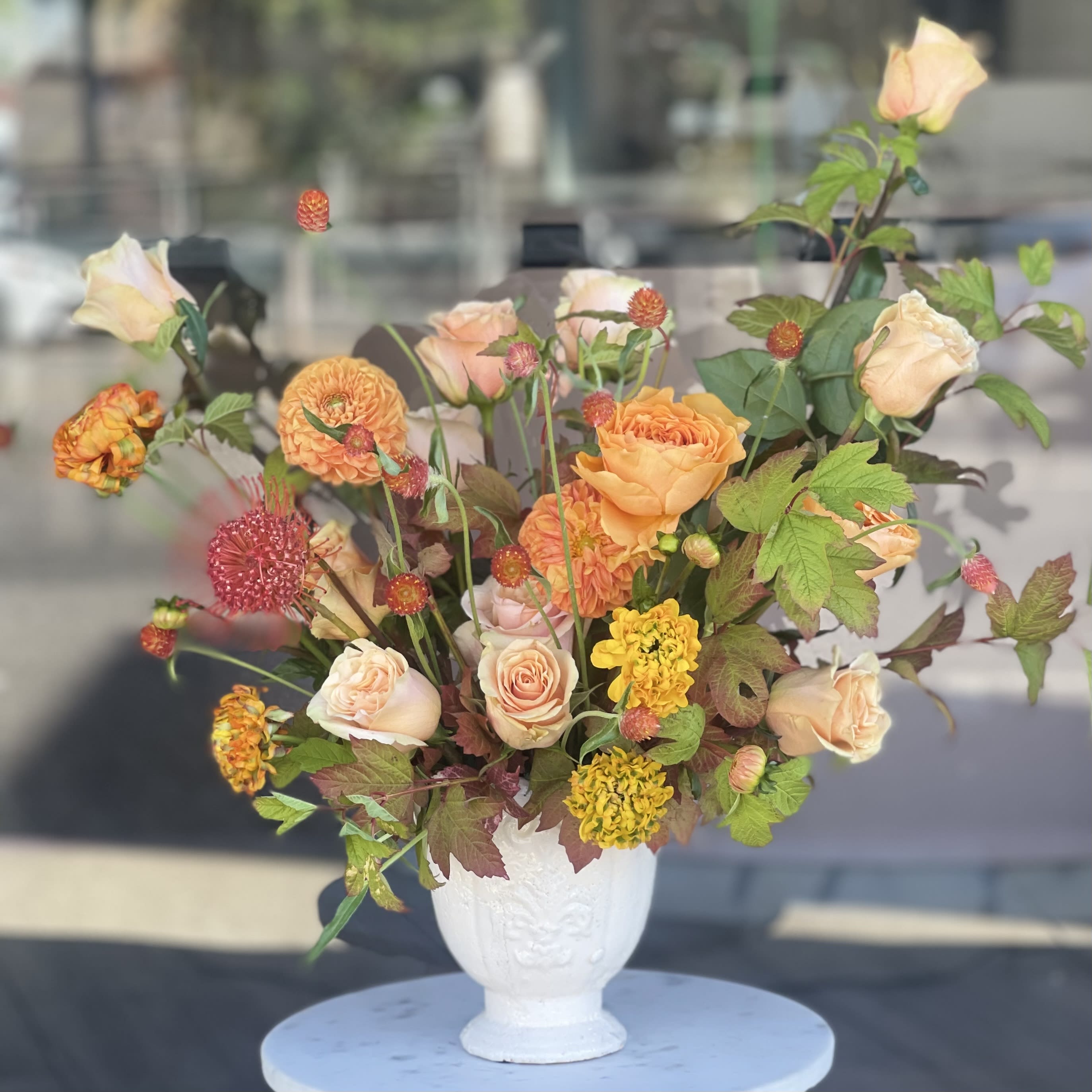 Autumn Beauty - Fall combination in a vintage vase