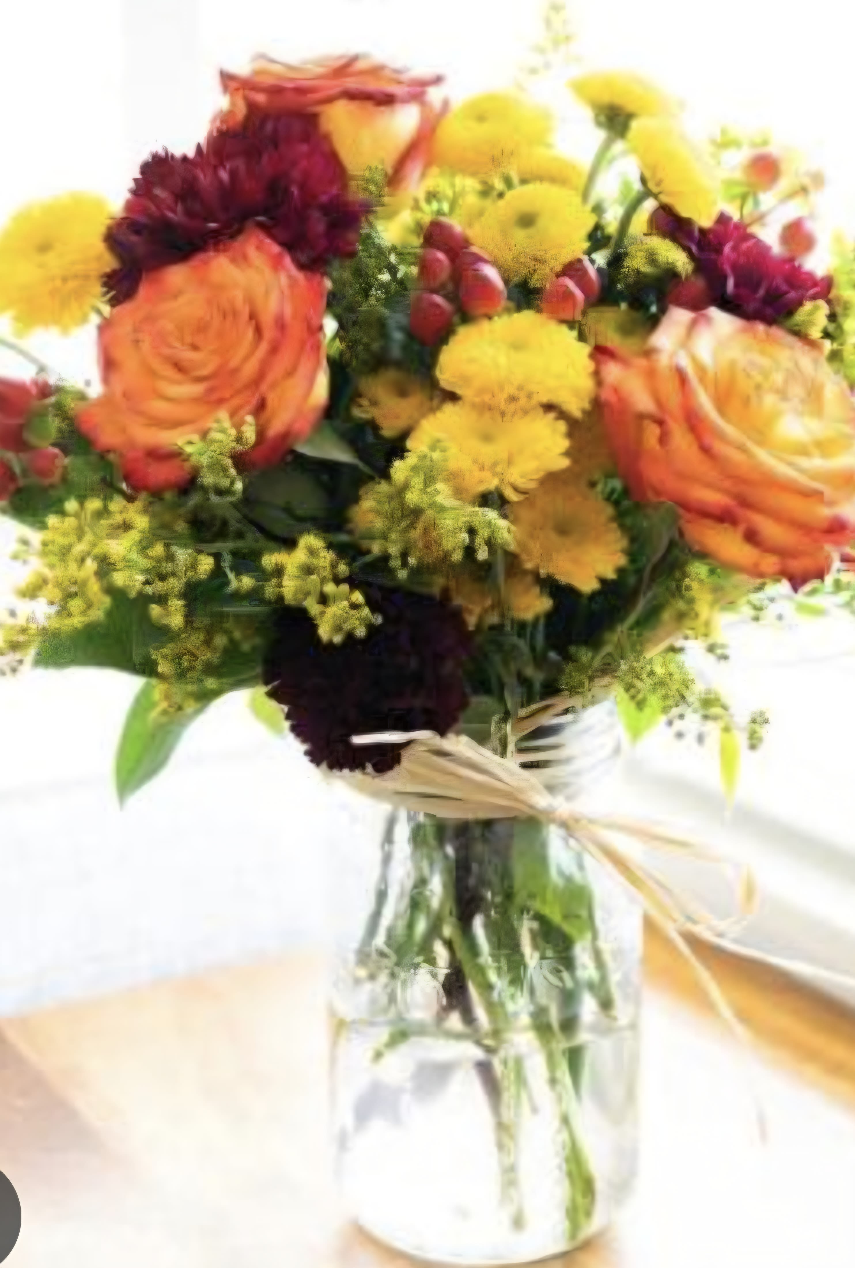 Falling for you - This fall mason jar is dress up the table for your holiday or make any day special!