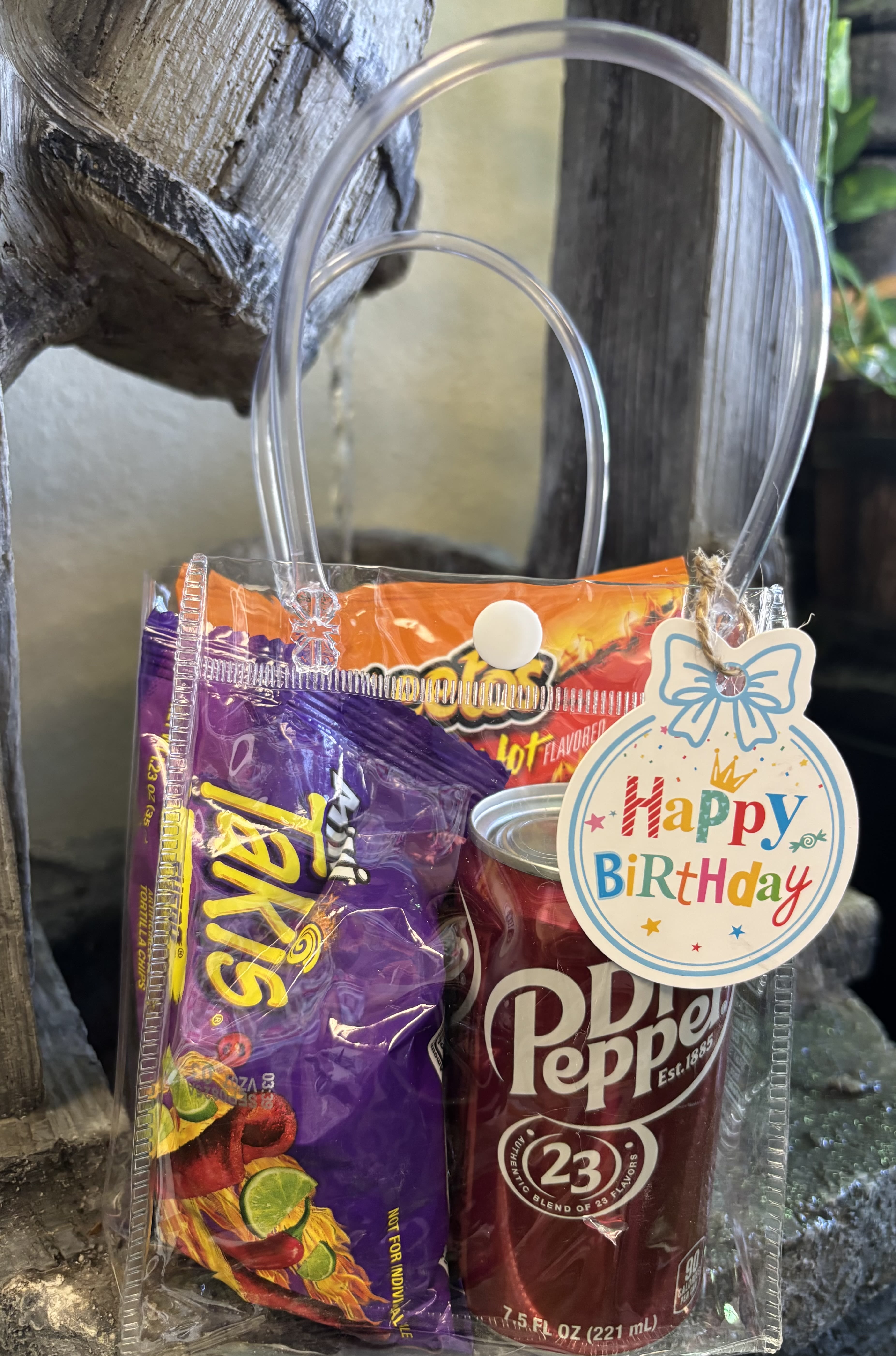 Happy Birthday Snack Bag Happy Birthday Snack Bag - Snack Bag includes Dr Pepper , takis and hot Cheetos