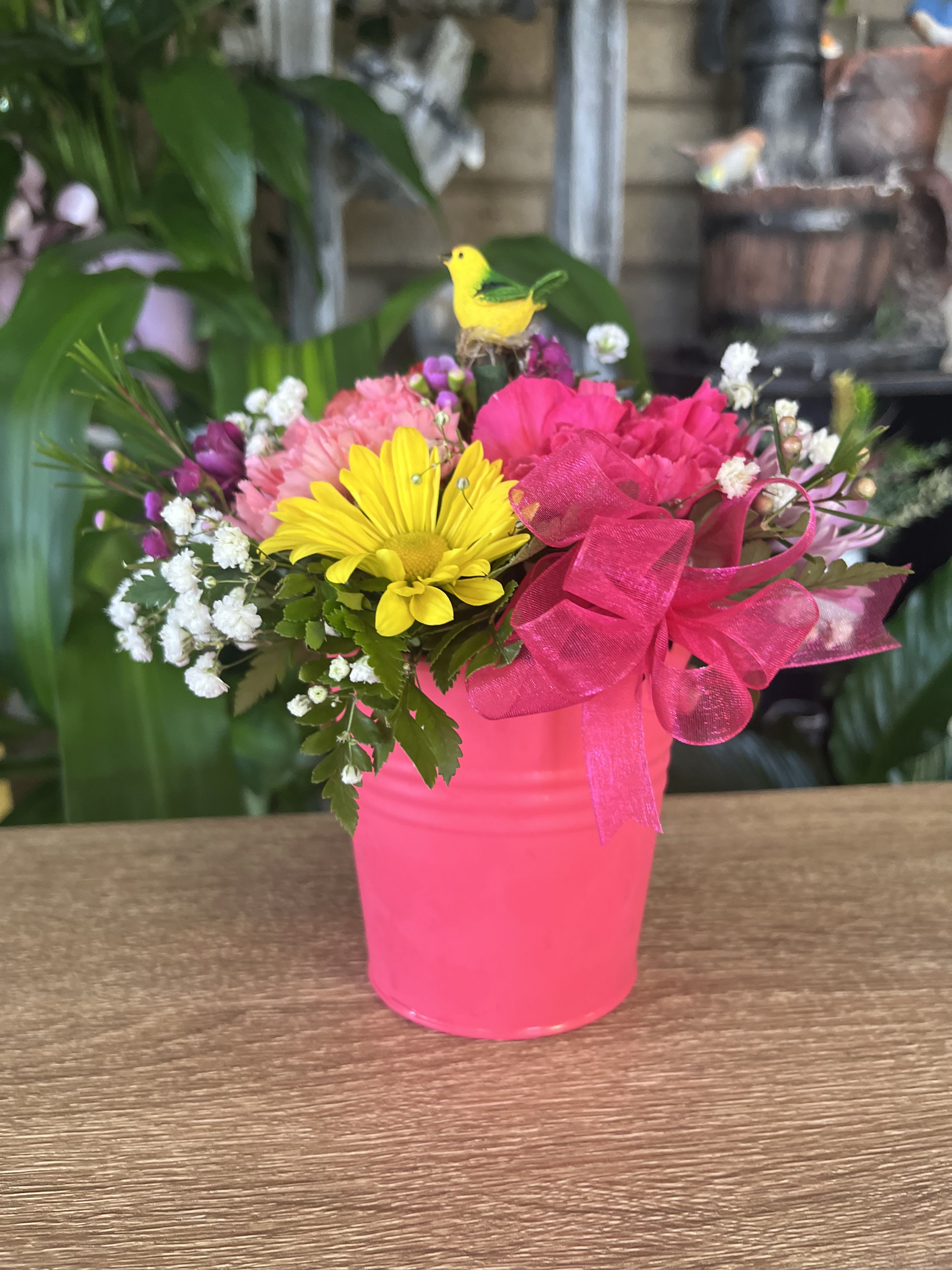 Pink Garden  - Fresh flowers in Bucket 