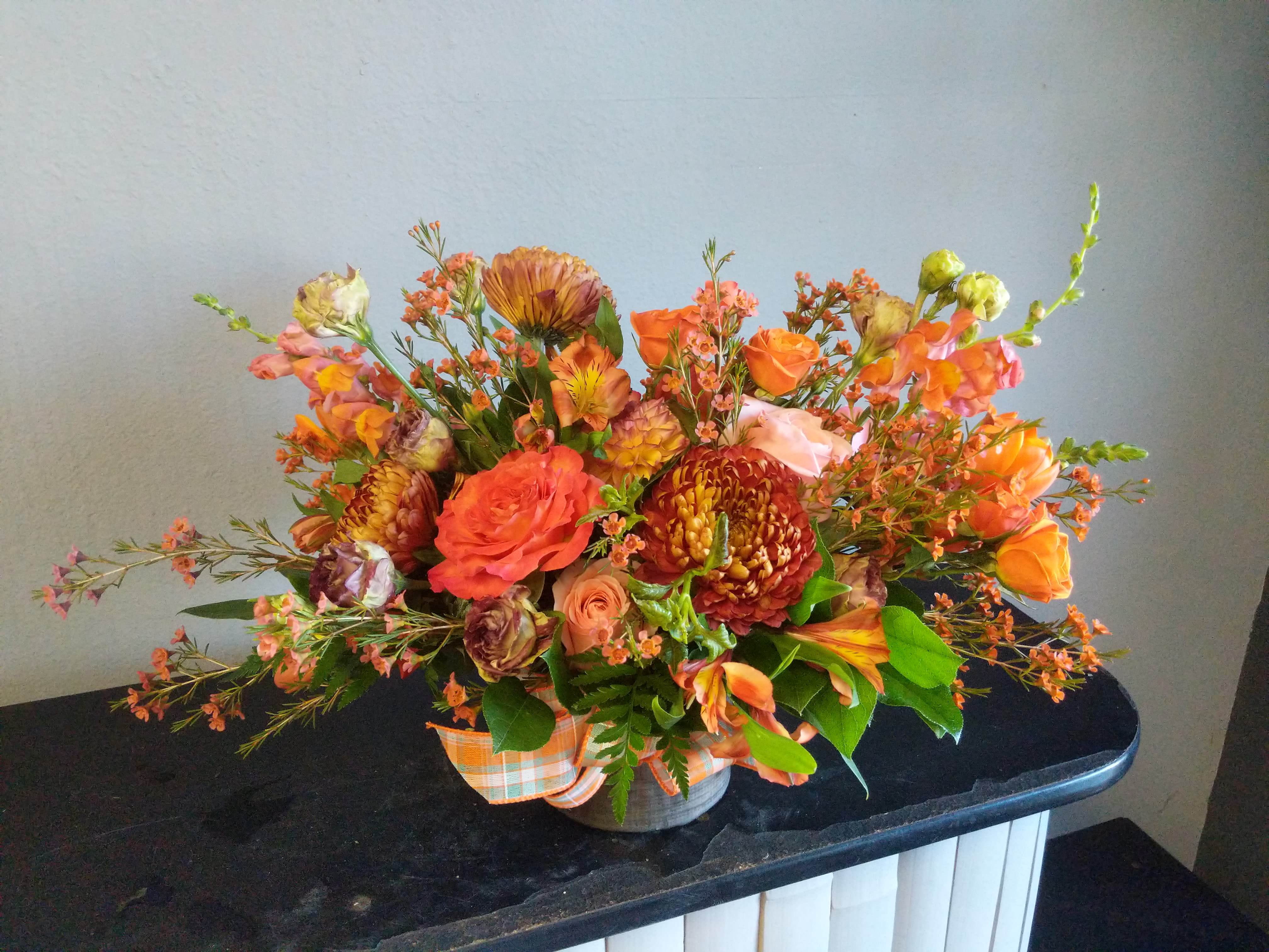 # 130 Summer Floral Arrangement # 130 Summer Floral Arrangement - A beautifully selected bunch of the freshest flowers in a vase uniquely arranged by hand.
