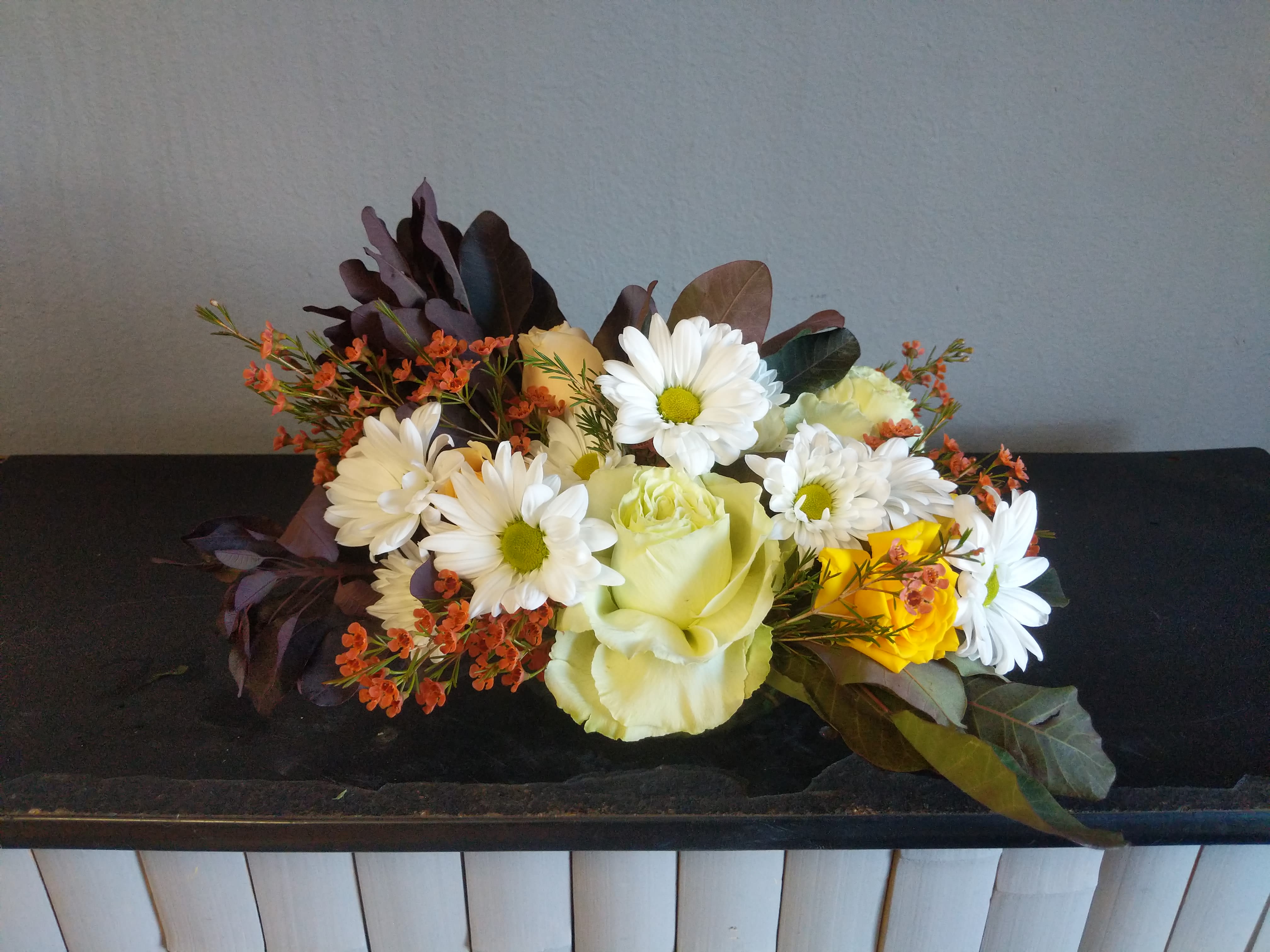 # 112 Summer Floral Arrangement # 112 Summer Floral Arrangement - A beautifully selected bunch of the freshest flowers in a vase uniquely arranged by hand.