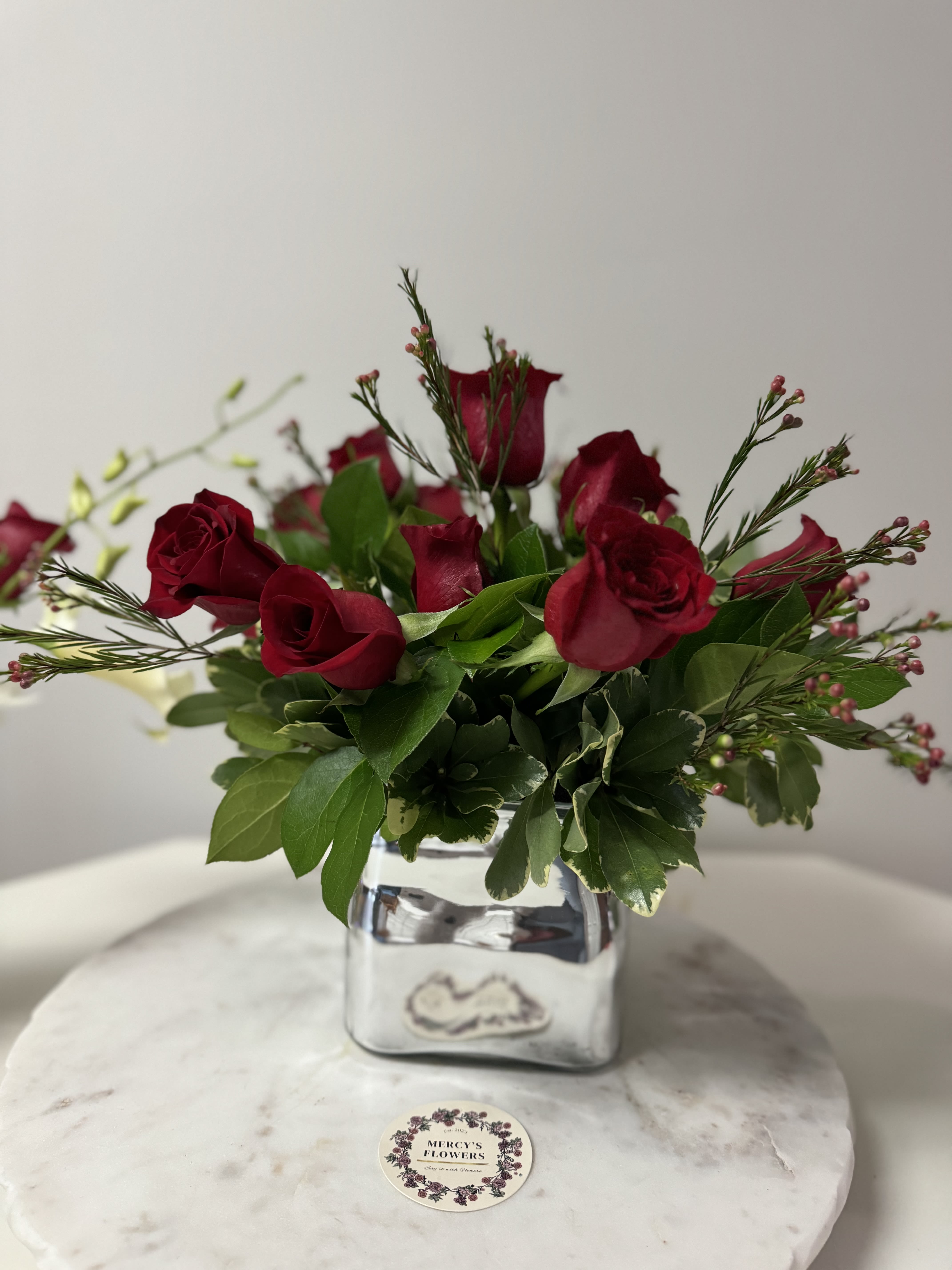 Flawless Red Flawless Red - Filled with a dazzling selection of red Roses this arrangement is a hugely romantic gesture.