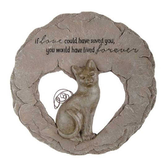 Pet Plaque (Cat) 'If Love...' Pet Plaque (Cat) 'If Love...' - Cat Plaque - 'If love could have saved you, you would have lived forever.' Hand painted resin. Keyhole hanger. 10040 Approximately 10"W x 10"H