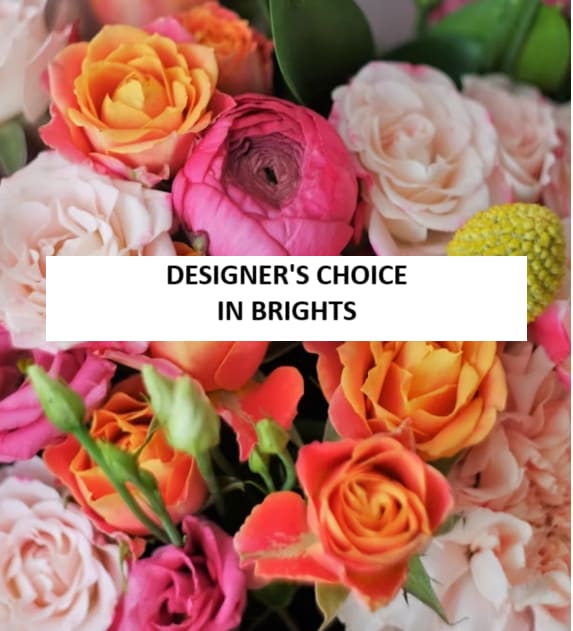 Designer's Choice in Brights Designer's Choice in Brights - Brighten someone's day with a beautifully curated Designer's Choice arrangement showcasing the brightest flowers we have!