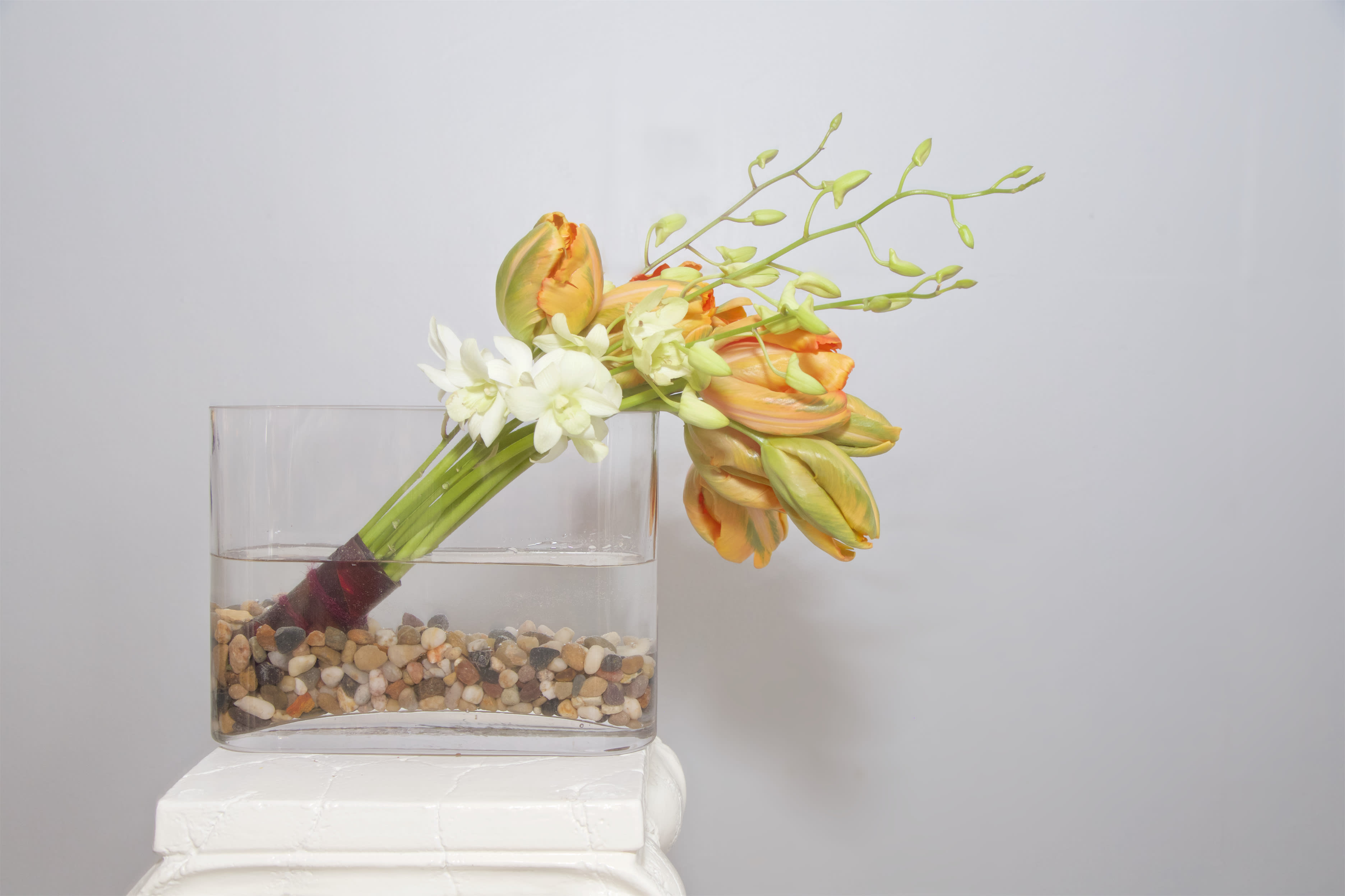 Landsend Light - Very contemporary design with gorgeous French Tulips and Orchids - available in any color combination!