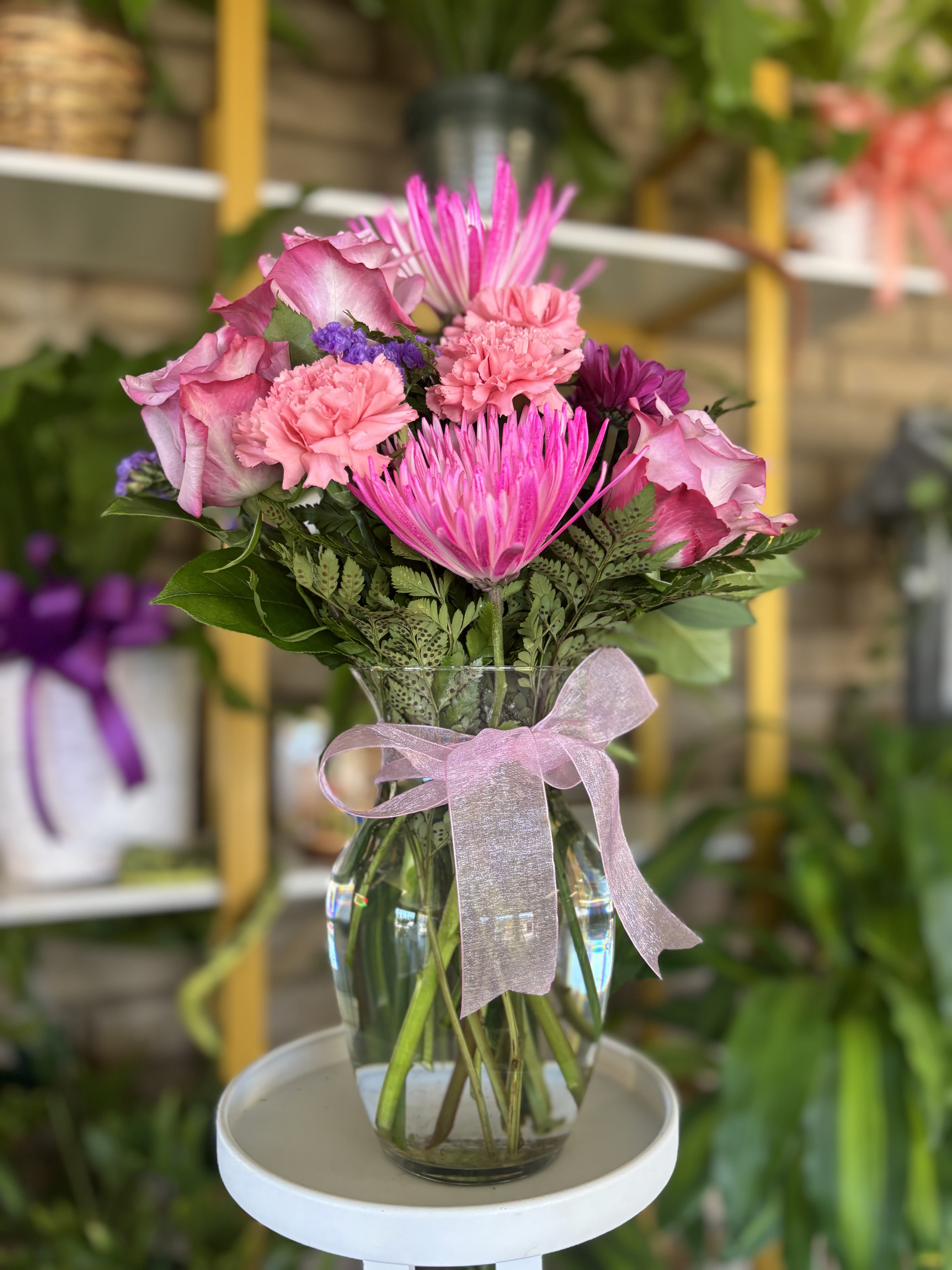 Pretty in Pink  - fresh pink flowers in vase 