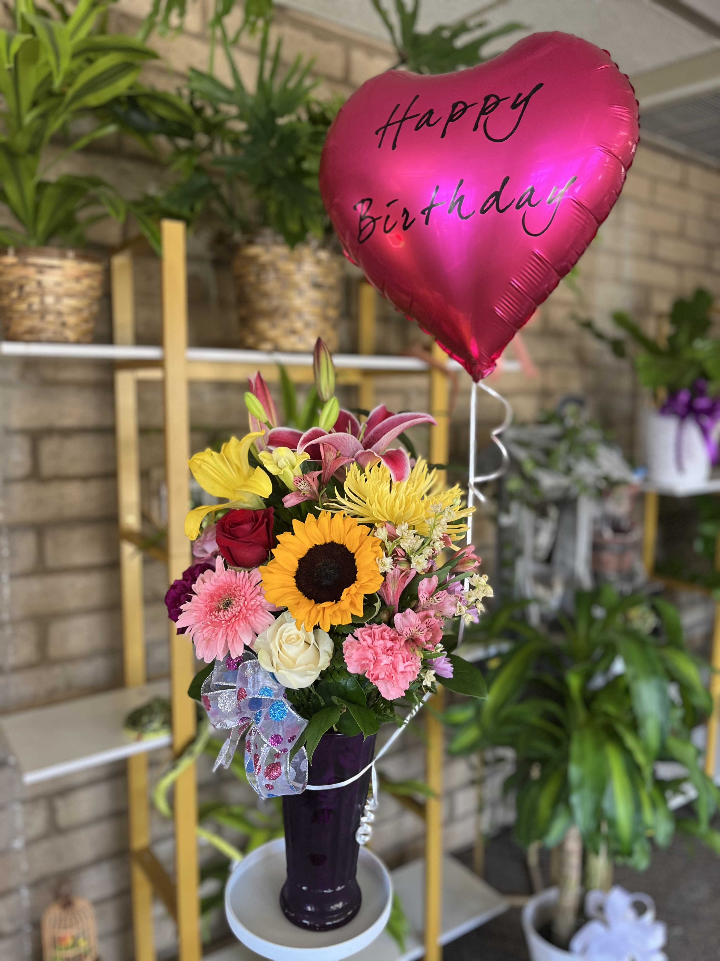 Birthday Bundle Birthday Bundle - Fresh Colorful arrangement & HBD Ballon