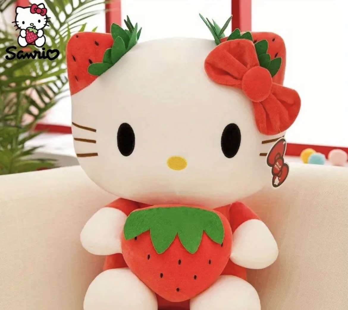 Strawberry Red Hello Kitty Strawberry Red Hello Kitty - medium size plush
