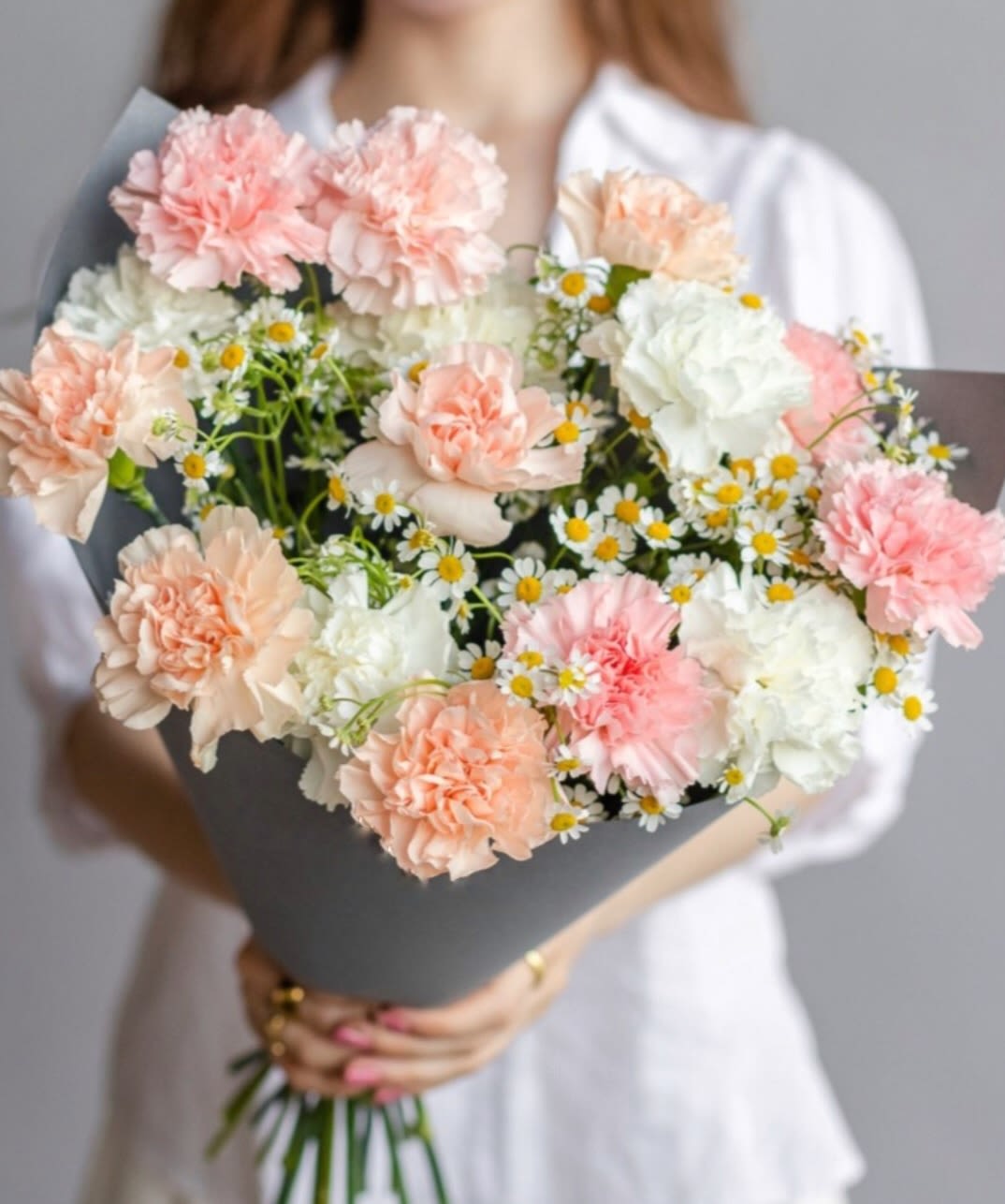 № 504 - Bouquet of Carnation with mini Daisies.