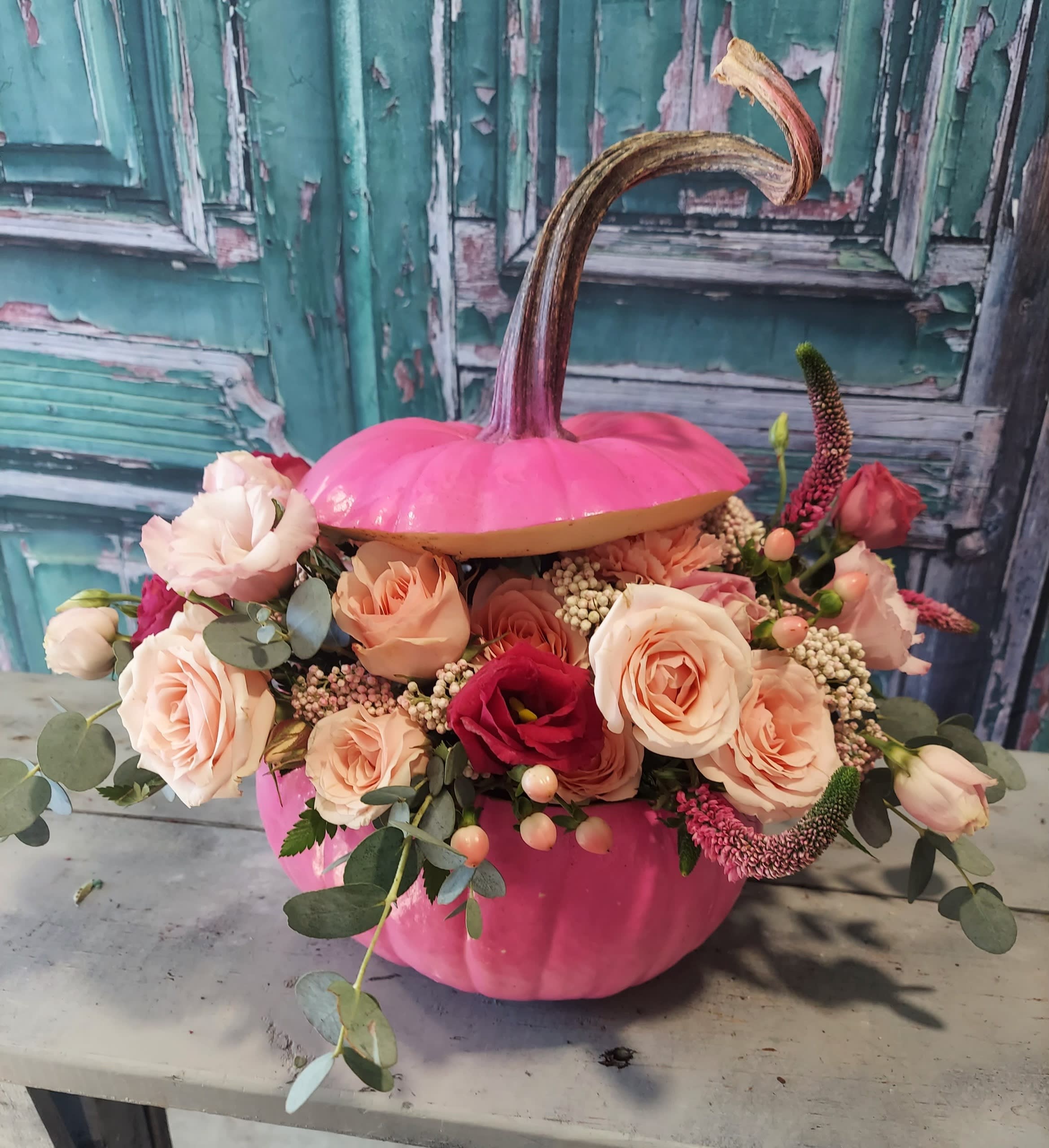 Pink Passion  - October is Breast Cancer Awareness month and our Pink Passion pumpkiin is for all of us passionate about finding a cure!  Lift someone's spirit today with a whimsical expression of hope, passion and the power of pink!  