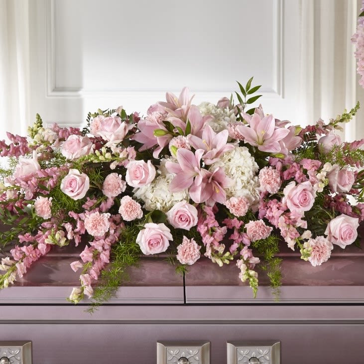 TLSP Life &amp; Remembrance Casket Spray - ASSORTED FLOWERS