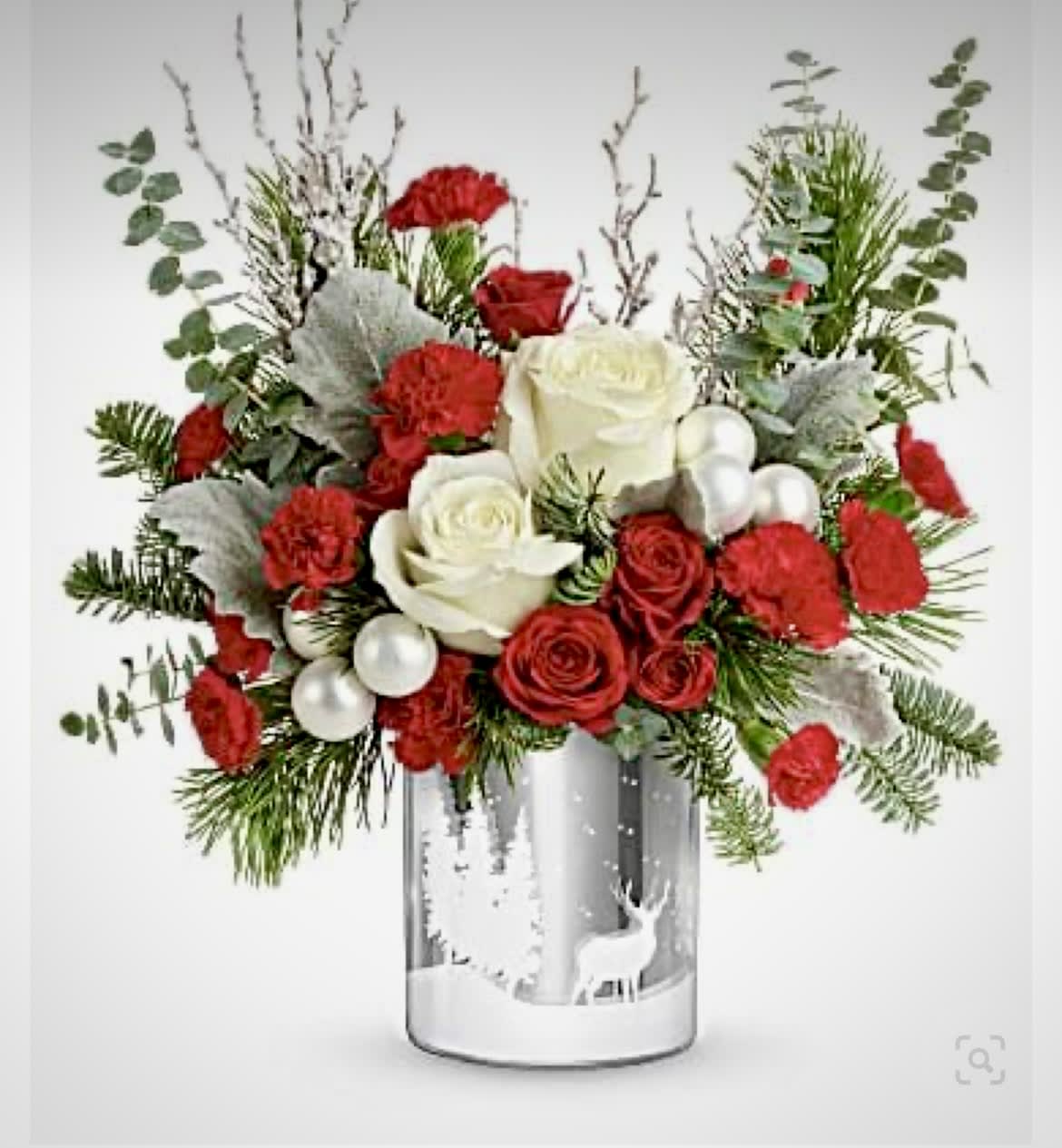 Silver Holiday - Classical Holliday Arrangements are always cheerful and in style ! 