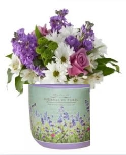 Lavender Days - Choose Your Ceramic Container - Sunrise and Sunset brings us lavender lights.  Let these flowers bring that lavender into your heart. We have TWO (2) container styles to choose from - select the one you would love to send