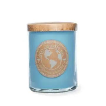 Eco Candle Company- Blueberry Shortcake - Blueberry Shortcake scent description: Juicy blueberries, whipped cream and sugar over buttery shortcake.  18 ounces of eco-goodness packed into a recycled glass jar with a kraft label and paper lid. 100% soy candle hand-poured in Appleton, WI. Phthalate-free fragrance and essential oil blends.  Natural paper, cotton or hemp wicks - no lead. Midwest-grown soybeans + USA made glassware and packaging.    Burn time up to 95 hours | Optimal burn length is 3.5-4.5 hours at a time Size: 18oz, 3.5&quot; x 4.5&quot;