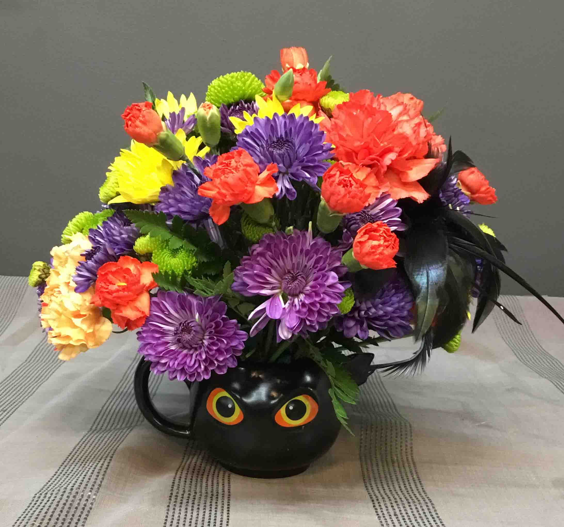 Ceramic Black Cat Mug with Flowers Ceramic Black Cat Mug with Flowers - Ceramic Black Cat Mug with Flowers