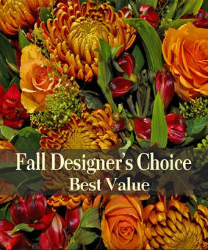 Designer choice Fall  - Our designers will put together a pretty bouquet featuring our freshest fall blooms.