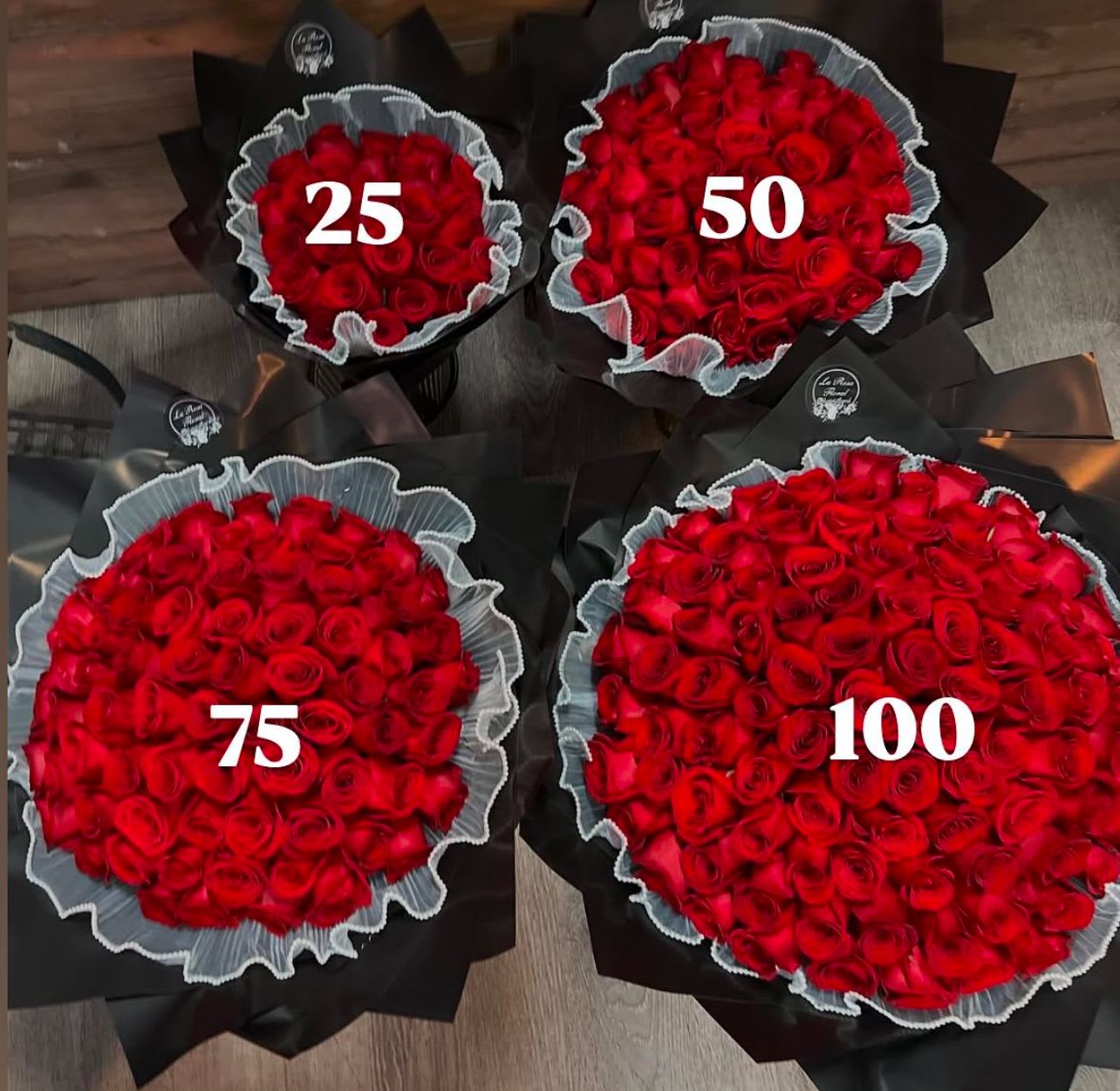 More than 100 More than 100 - Large rose bouquets of 100 roses or more